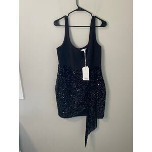 New Likely Venus Dress, Black with Sequins Size 14